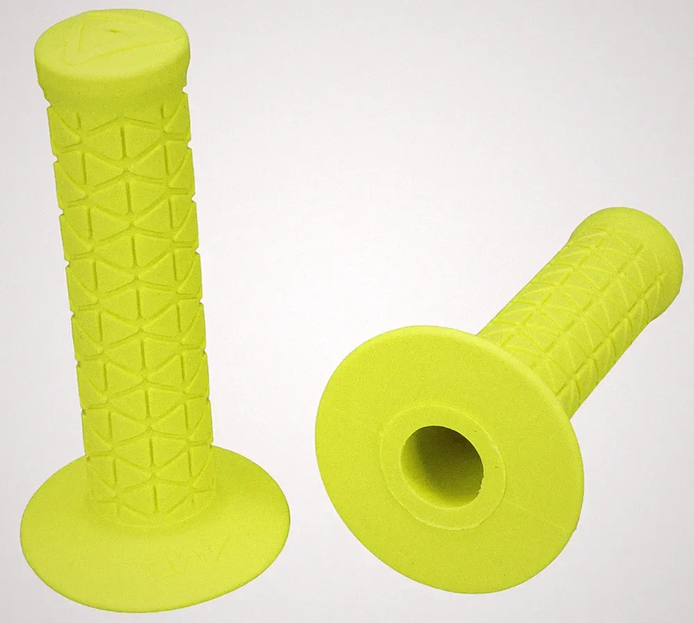AME old school BMX bicycle grips - TRI - FLUORESCENT YELLOW